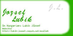 jozsef lubik business card