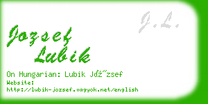 jozsef lubik business card